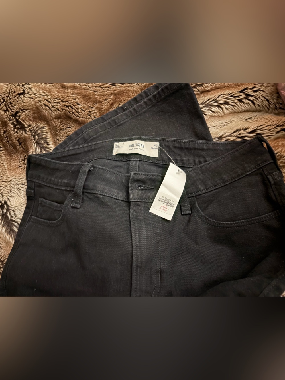 NWT Hollister Black High-Rise Flare Jeans size 12R 31
